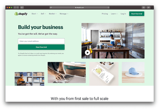 13.Mock upwebsiteshopify page 14